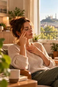 personne qui pratique l'EFT pour gérer ses émotions